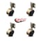 Service Caster 2 Inch Antique Brass Hooded Nylon Wheel Casters with Side Mount Set SCC SCC-GR02S50D-NYS-WA-716X78-CB180-4 - alternate 2